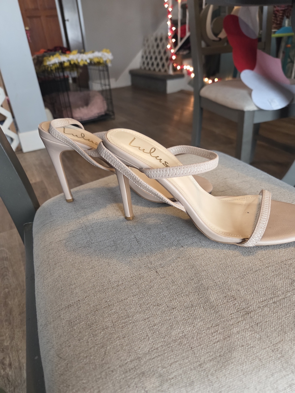 Lulu's Blush Nude Strappy Heeled Sandals